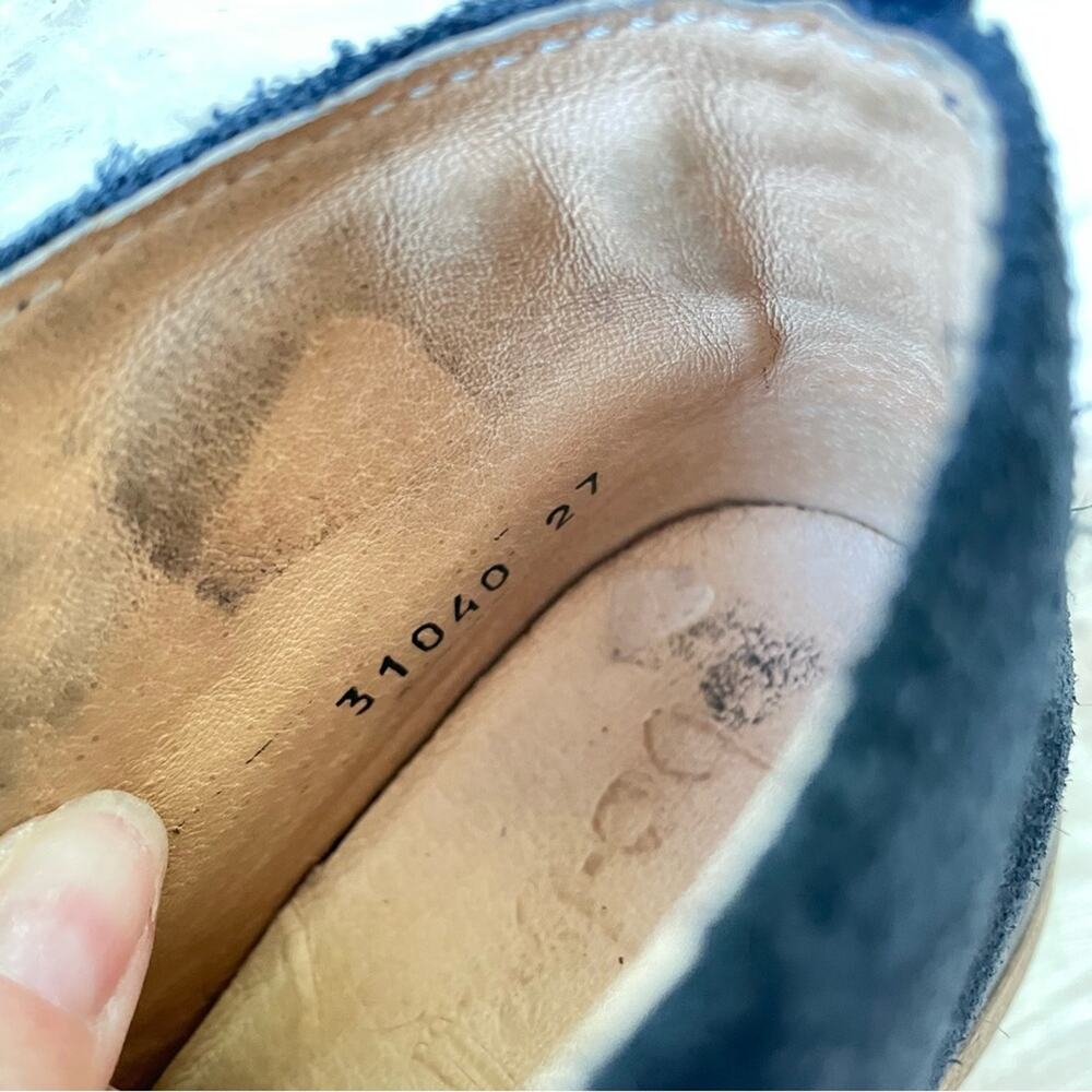 Bo-Bell Navy Blue Unisex Kids Childrens Suede Lace-Up Boots Booties Shoe 27 / 10 - Picture 10 of 10